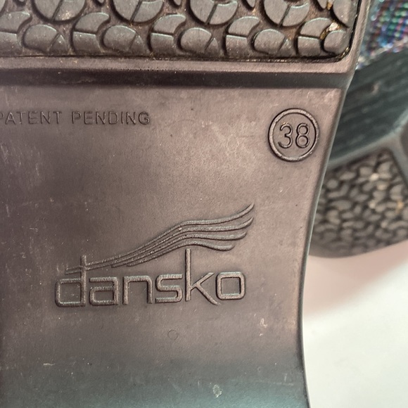 Dansko Multicolor Metallic Stripes Patent Professional Clogs - Picture 8 of 10